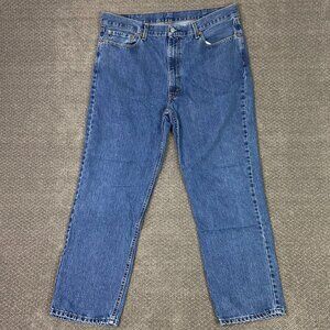 Levi's 505 Regular Fit Straight Leg Jeans Men's 40 x 32 Fits 40 x 30 Blue Cotton